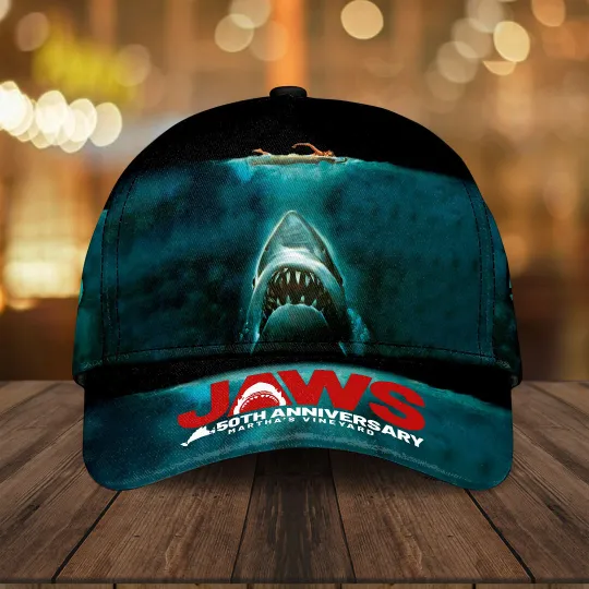Discover Jaws Baseball Caps AOP, Jaws Baseball Cap