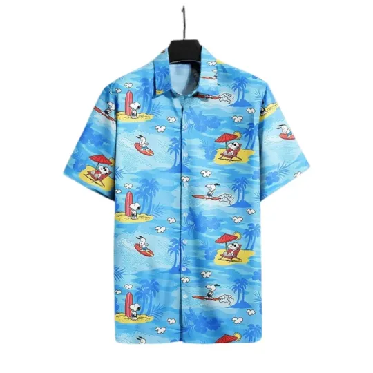 Discover Snoopy Chilling On The Beach Trendy Hawaiian Shirt, Summer Family Trip 3D Shirt