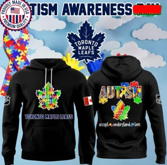 Discover Tor0nto Maple Leafs Autism Awareness Day 2025 3D All Over Print Hoodie Cool