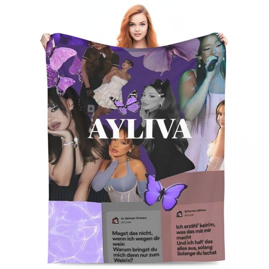 Discover Ayliva Collage Merchandise Tour 2025 Bedding Throws Blanket