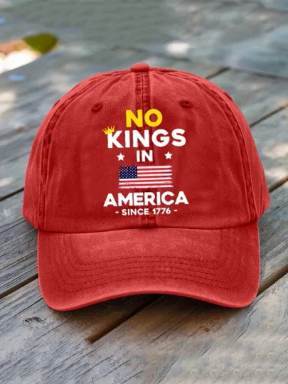 Discover No Kings in America Hat Patriotic 4th of July Cap US Flag Since 1776 Adjustable
