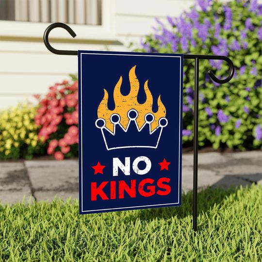 Discover No Kings In America Garden Flag, Double Sided, Resist Hate Flag, Anti-Trump Flag
