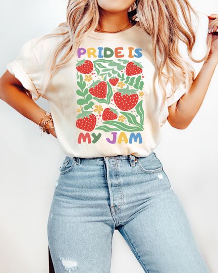 Discover Comfort Colors Pride Is My Jam Shirt, Groovy LGBTQ Shirt