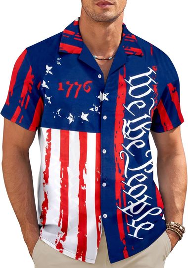 Discover Hawaiian Shirt for Men We The People American 1776 Shirts