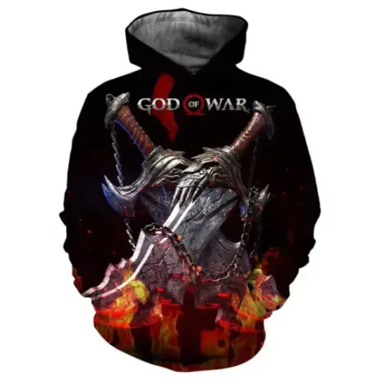 Discover 3d hoodie game lovers, Game God Of War Hoodie all over printed