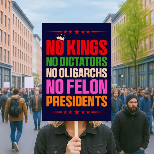 Discover No Kings In America Protest Sign