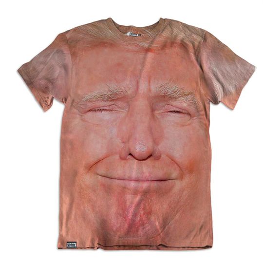 Discover 2025 Donald Trump Face Print T-shirt Funny Streetwear O-neck Plus T Shirts Humour Gift Personality Trend  Unisex Tee