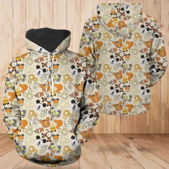 Discover Mickeyy mouse Iconic Symbols Snacks Halloween Mickeyy Lovers 3D HOODIE