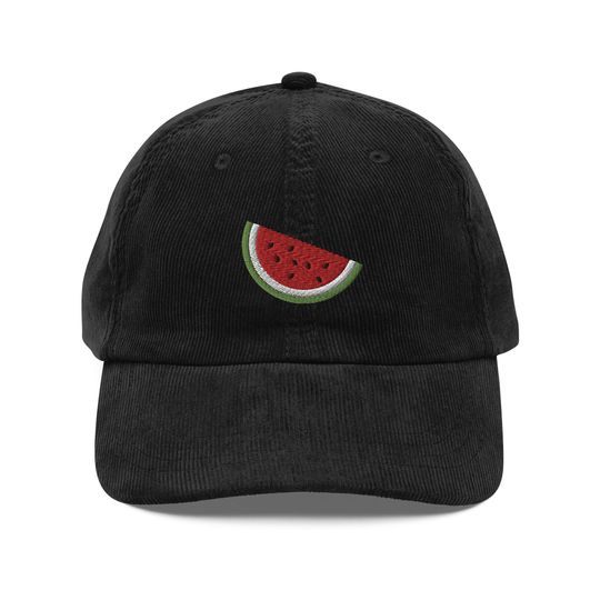 Discover Watermelon Corduroy Embroidered Cap | Free Palestine Protest