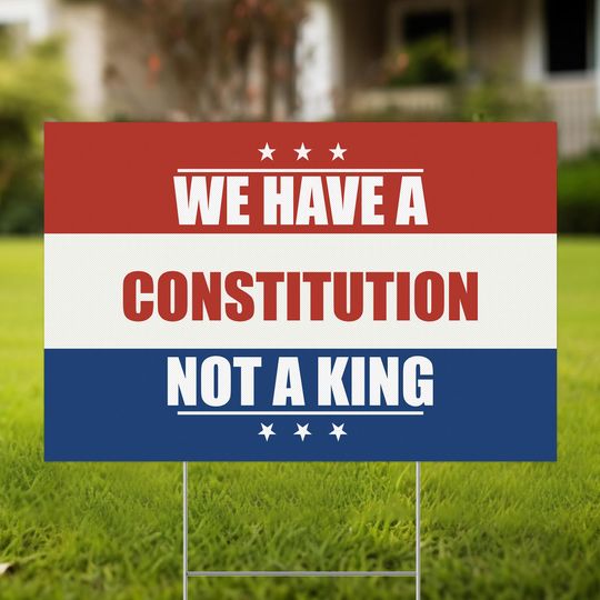 Discover No Kings in America Yard Sign