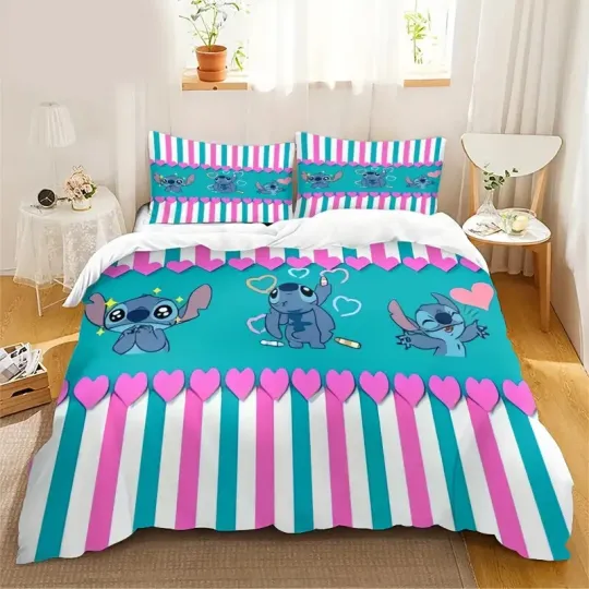 Discover Stitchh Moods Stitchh Emotions Lilo & Stitchh Cartoon Fan Gift Bedding Set