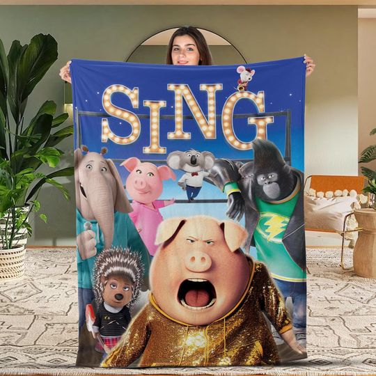 Discover Personalize Sing Pig Blanket, Sing 2 Movie Cartoon