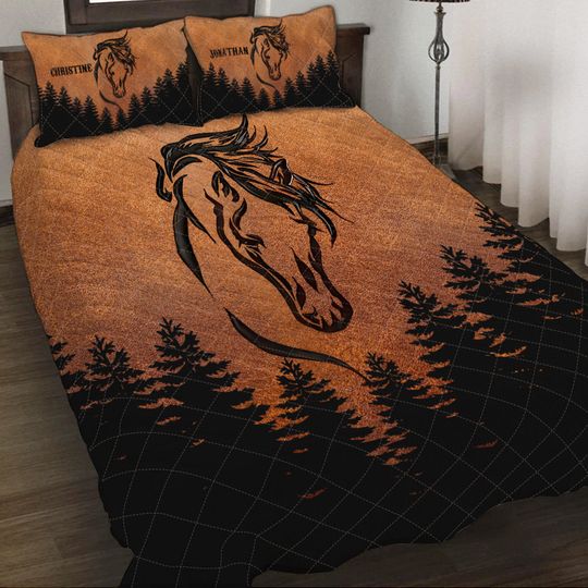 Discover Love Horses - Personalized Horse Quilt Set