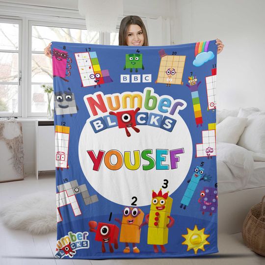 Discover Custom Numberblocks Blanket, Personalized Numberblocks Fleece Blanket