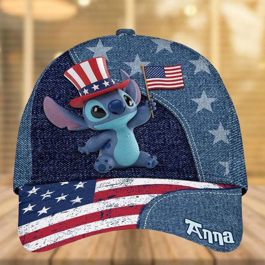 Discover Custom Stitchh 4th Of July Classic Cap, American Flag Baseball Cap