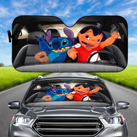 Discover Lilo And Stitchh Car Sun Shade, Disneyyy Trip Auto Sun Shade,