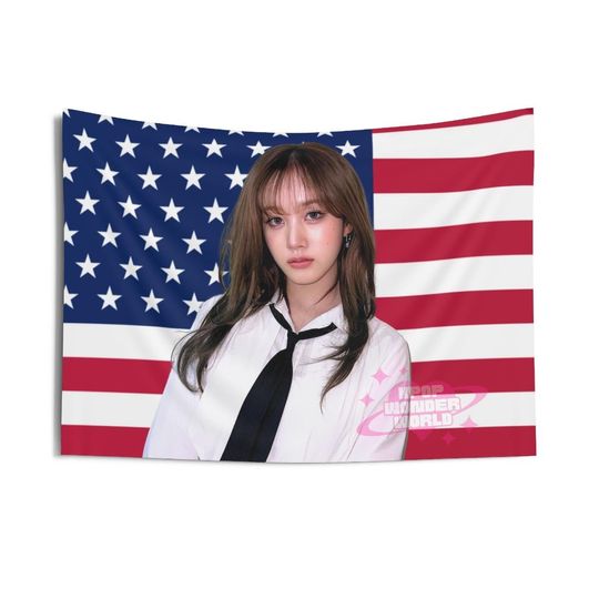 Discover Kpop StayC J America Flag Indoor Wall Tapestries