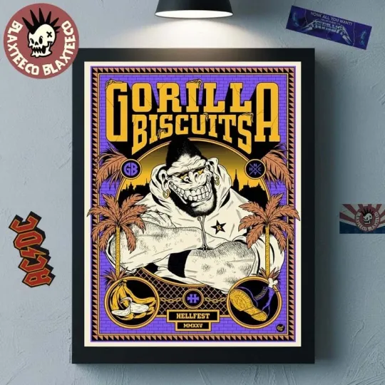 Discover Gorilla Biscuits June 19-22 2025 Hellfest Clisson France Poster