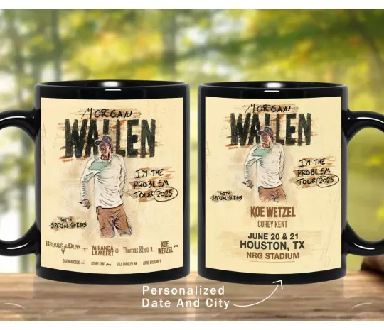 Discover Custom Wallen Western Reveals 2025 'I'm the Problem' Tour Coffee Mug