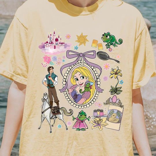 Discover Watercolor Frame Coquette Bows Disneyyy Princess Shirt