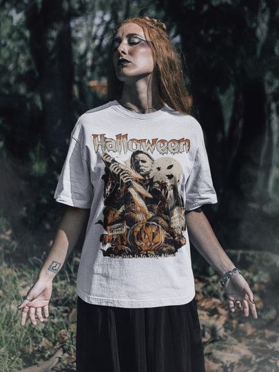 Discover Retro Michael Myers Halloween Shirt, Horror Movie Shirt