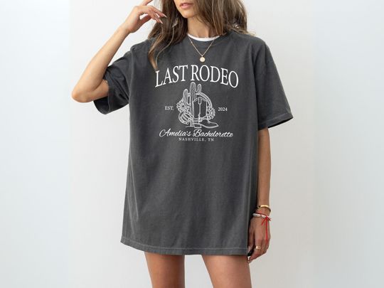 Discover Custom Last Rodeo Bachelorette Shirt, Western Bride Gifts, Cowgirl Bachelorette Party Shirt, Nashville Bachelorette, Western Bridesmaid Gift