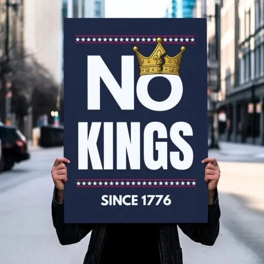 Discover No Kings In America Since 1776 Protest Sign Poster, Anti-Trump Protest