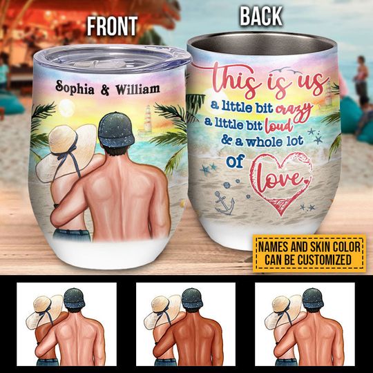 Discover Beach Couple This Is Us Custom Wine Tumbler