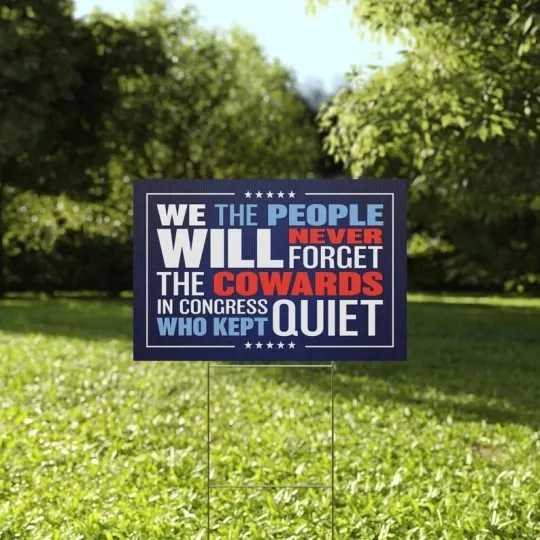 Discover Hold Congress Accountable Yard Sign–  Anti-Trump Protest Sign 2025