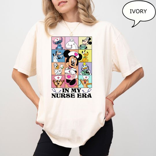 Discover In My Nurse Era T-Shirt, Disneyyy Nurse Shirt, Minniee Nurse Shirt