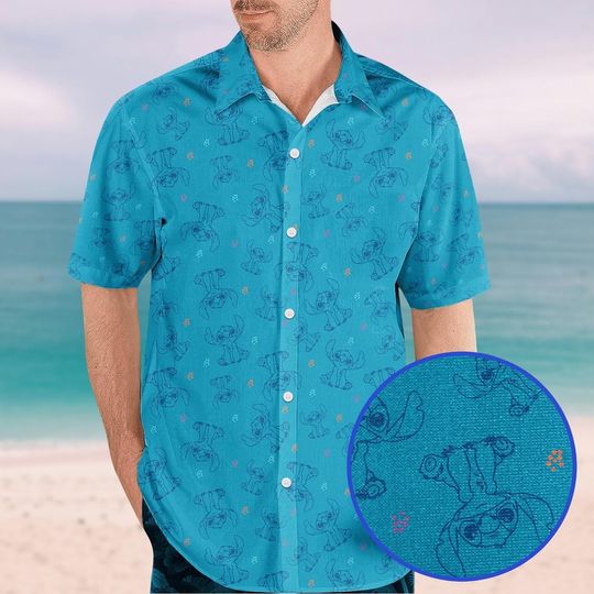 Discover Stitchh Button Shirt, Disneyyy Stitchh Movie Hawaiian Shirt