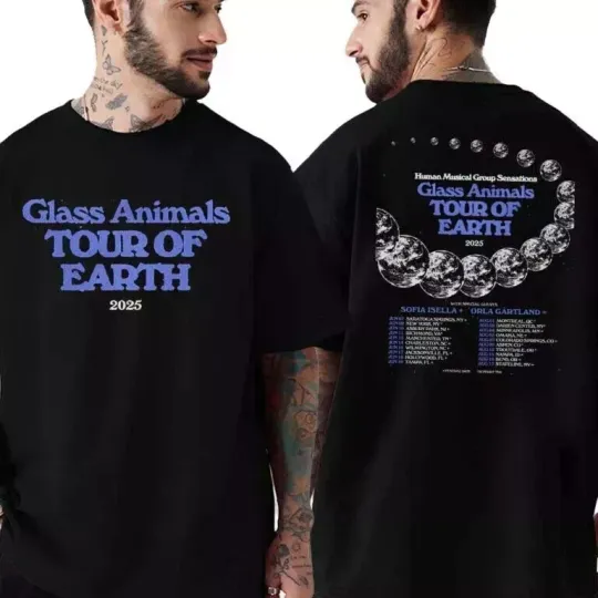 Discover Glass Animals Band Tour Of Earth 2025 Dates List T-Shirt