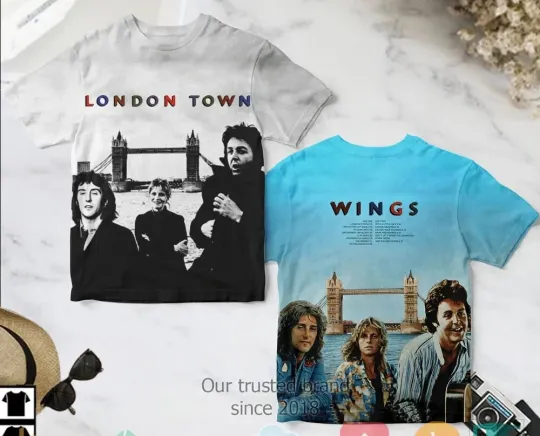 Discover P mccartney Wings band London town 3D SHIRT