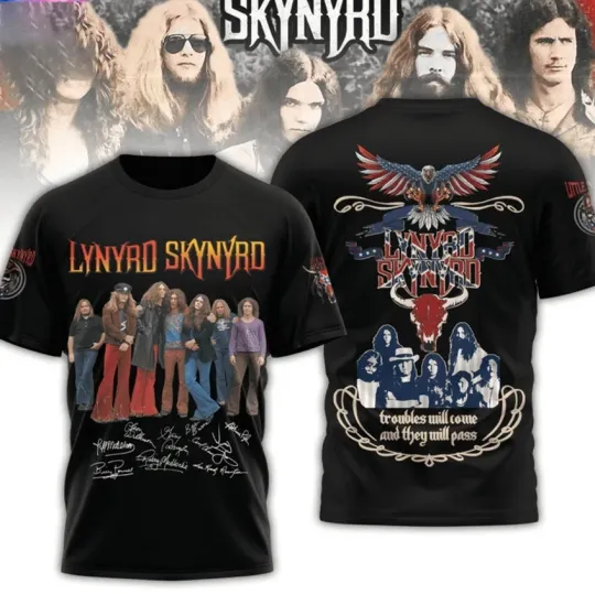 Discover Lynyrd Skynyrd Troubles Will Come And They Will Pass AOP 3D T-Shirt