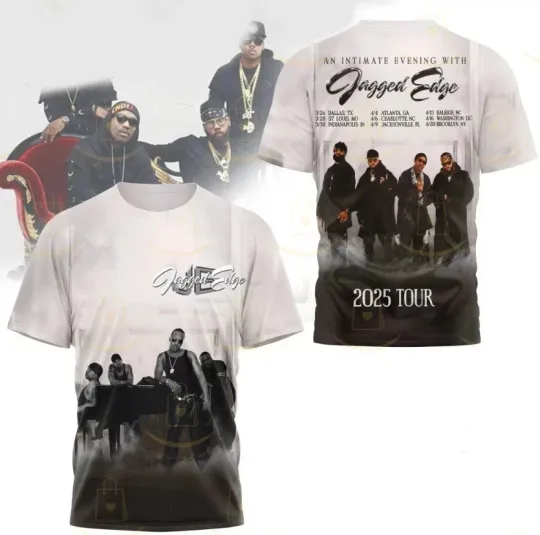 Discover An Intimate Evening With Jagged Edge 2025 Tour AOP 3D T-shirt