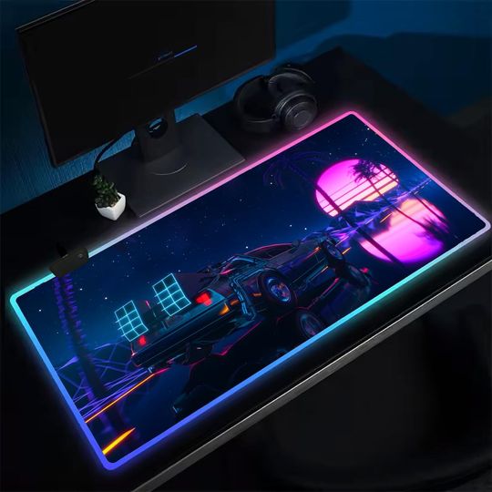 Discover 15B-Back To The Future Movie Mouse Pad Anime Gaming Mouse Pad LED Desk Mat