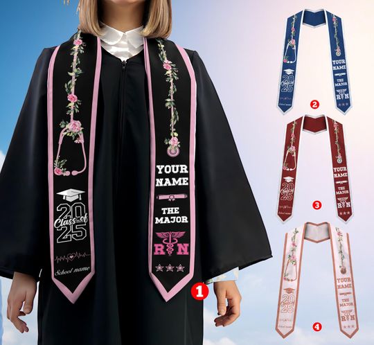 Discover Personalized College Graduation Stole, Custom Grad Sash To Celebrate Your Hard Work, Gift for Graduates, Class of 2025