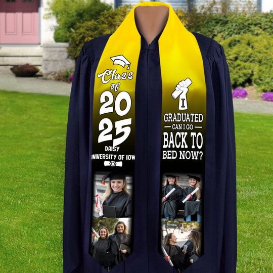 Discover I Graduated Can I Go Back To Bed Now Graduation Stoles