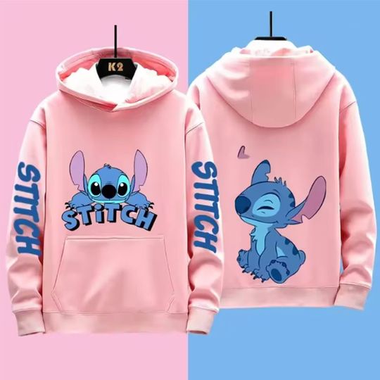Discover Stitchh Hooded Sweatshirt Pullover Lovely Alien Motif High Quality Fabric Ideal for School and Hangouts  Now