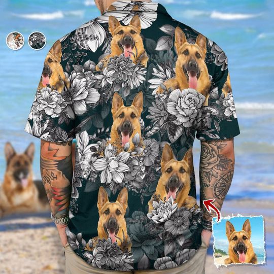 Discover Custom Hawaiian, Upload Photo With Flowers Hawaiian, Custom Hawaiian Shirt