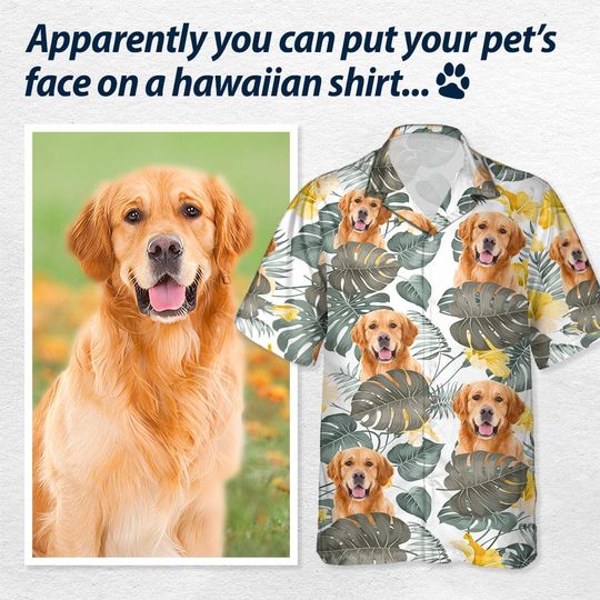 Discover Custom Photo Dog Hawaiian Shirt, Summer Beach Shirt