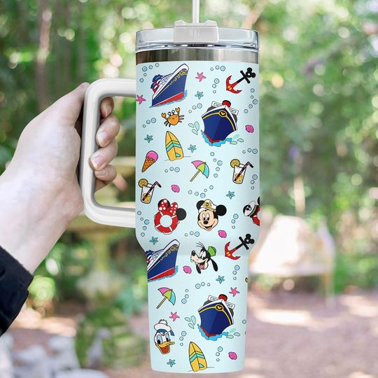 Discover Disneyyy Cruise Tumbler 40oz with Handle