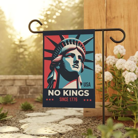 Discover Anti Trump Garden flag, No Kings in America sign, Fuck MAGA