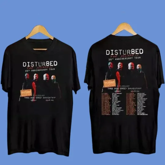 Discover Disturbed 25th Anniversary 2025 Tour Unisex T-Shirt