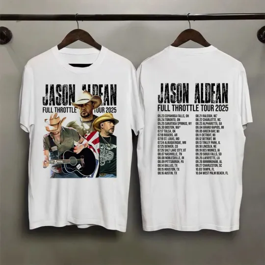 Discover Jason Aldean Full Throttle Tour 2025 Shirt, Country Music Concert Tee, Fans Gift