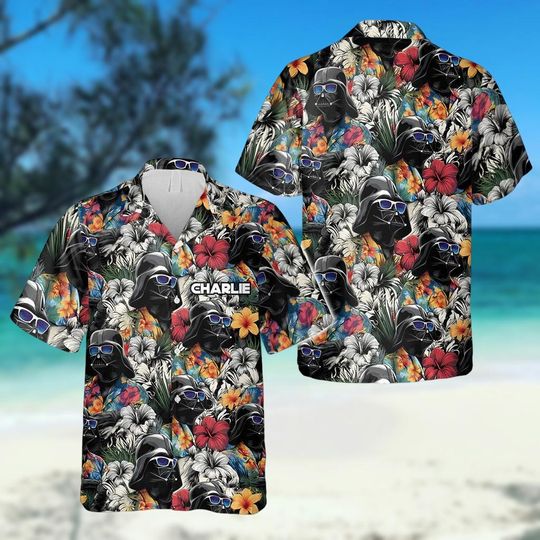 Discover Custom Darthh Vaderr Hawaiian Shirt, Starr Warss Button Shirt, Disneyyy Movie Summer Shirt