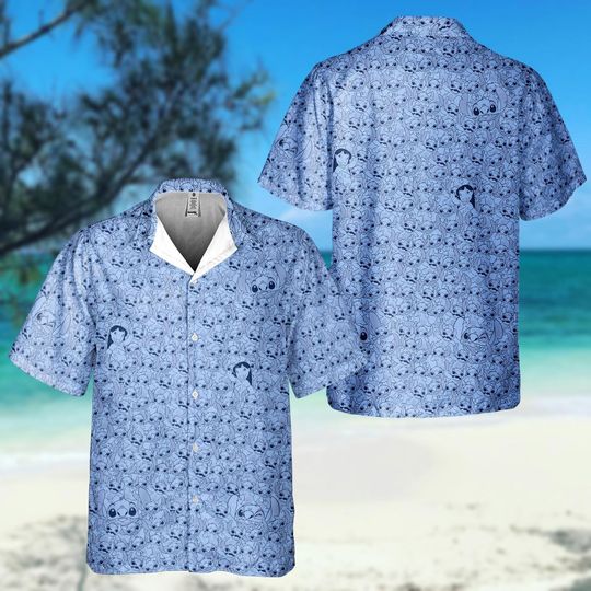 Discover Stitchh Hawaiian Shirt, Disneyyy Lilo Stitchh Button Shirt