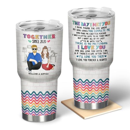 Discover Family Couple The Day I Met You Husband And Wife - Personalized Custom 30 Oz Tumbler