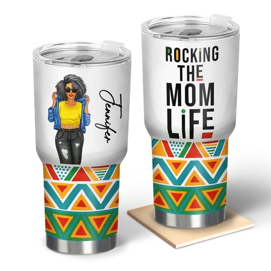 Discover Rocking The Mom Life - Gift For Mother - Personalized 30 Oz Tumbler