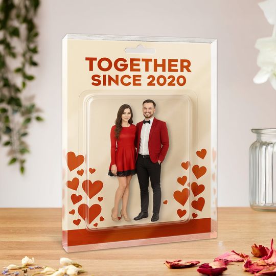 Discover Custom Photo A Lifetime Of Love - Couple Acrylic Block Plaque